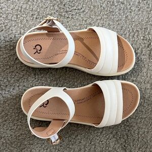 White Sandals with Ankle Strap